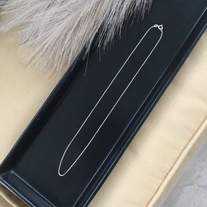 Sterling Silver 18” Box Chain Necklace